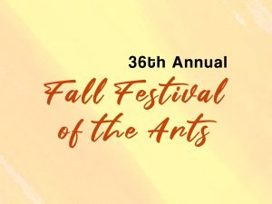 Fall Festival of the Arts Logo with Faded Yellow Background
